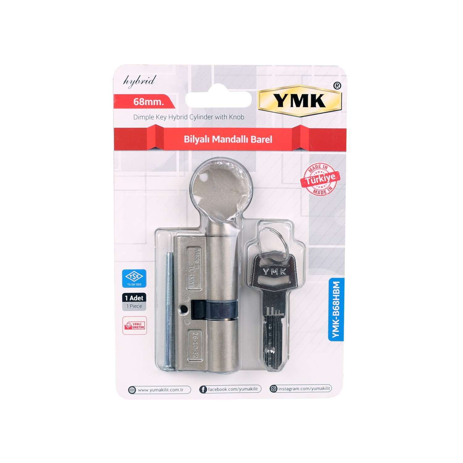 YMK YUMA BİLYALI MANDALLI BAREL SATEN ( 68 MM )